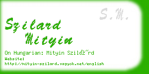 szilard mityin business card